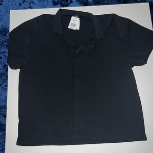 Luxe Black Textured Polo
